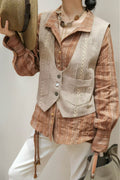 The Apricot Embroidered Waistcoat