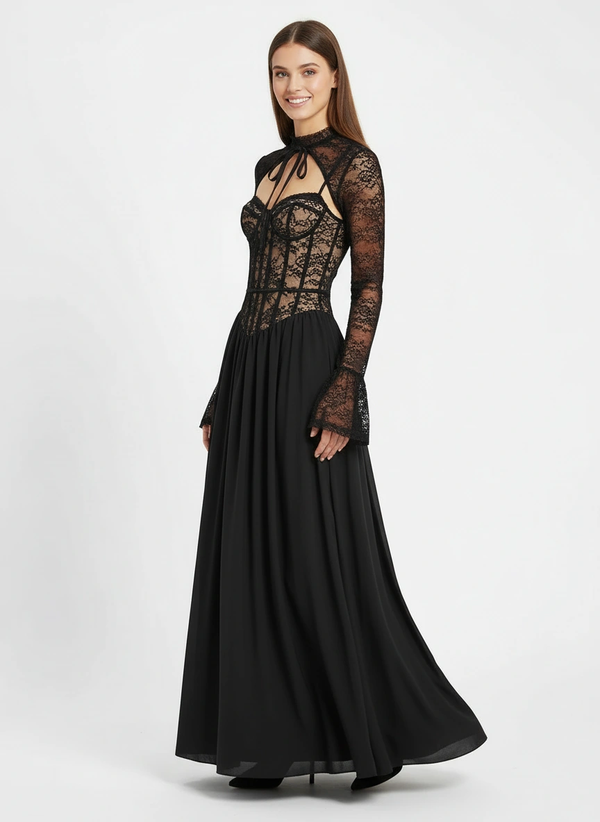 Contemporary elegant maxi dress