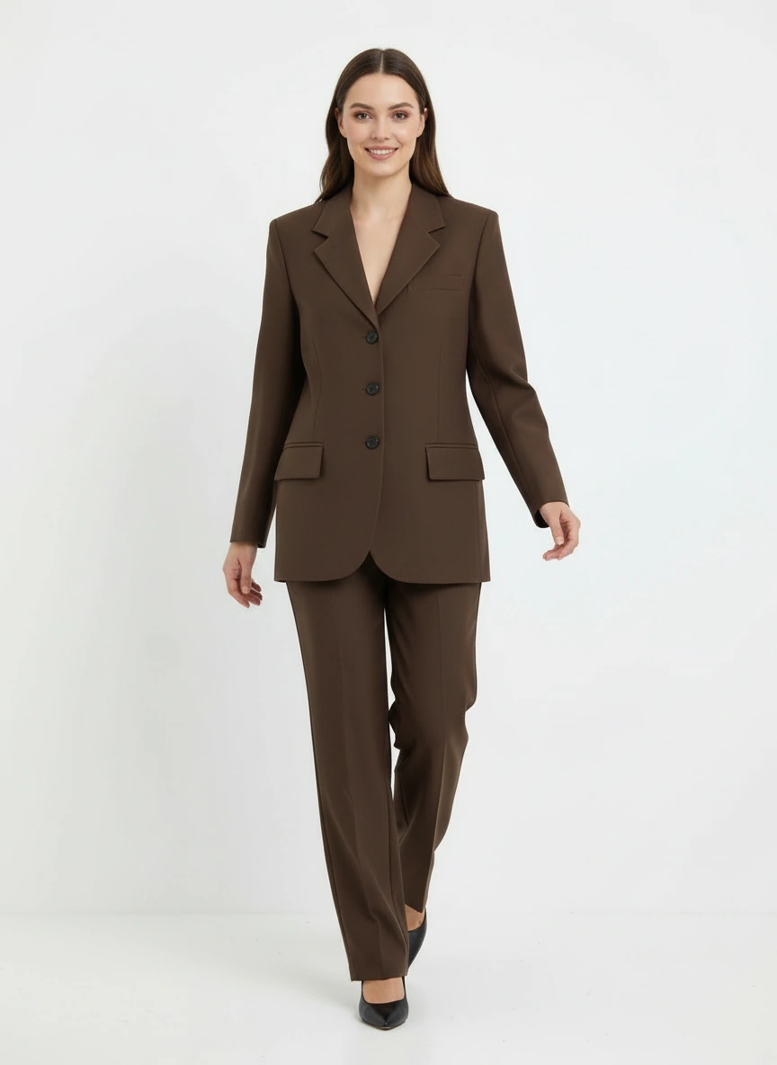 Dark brown suit