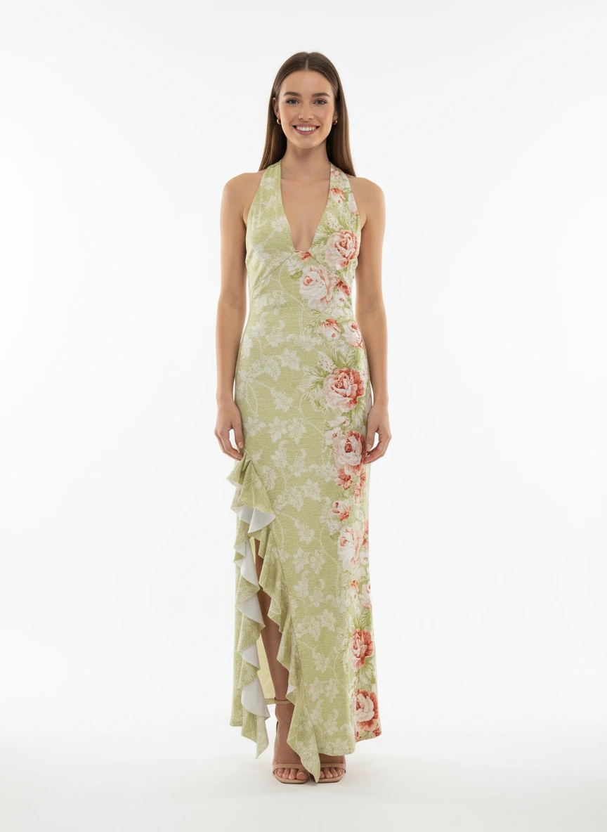 Verdant beach maxi dress
