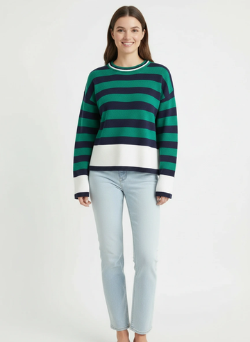 relaxed green sweater