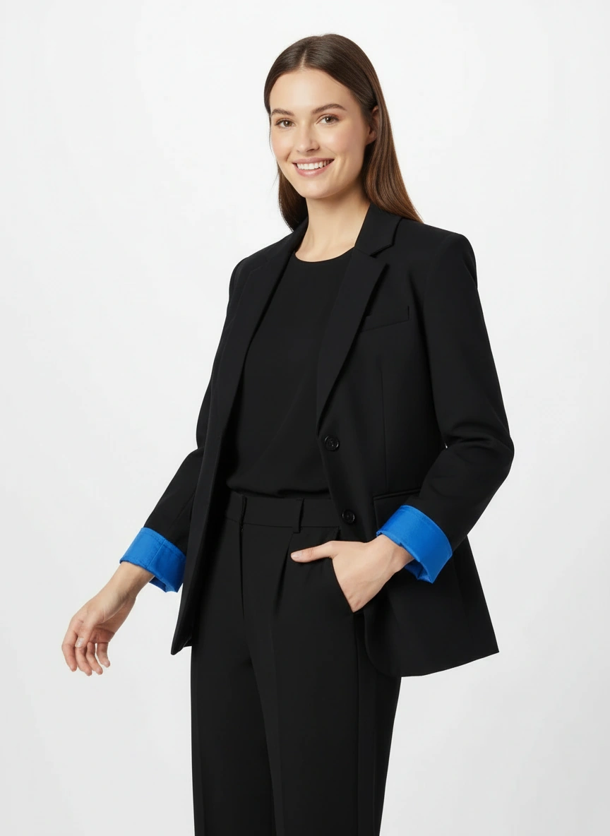 Black oversized loose blazer