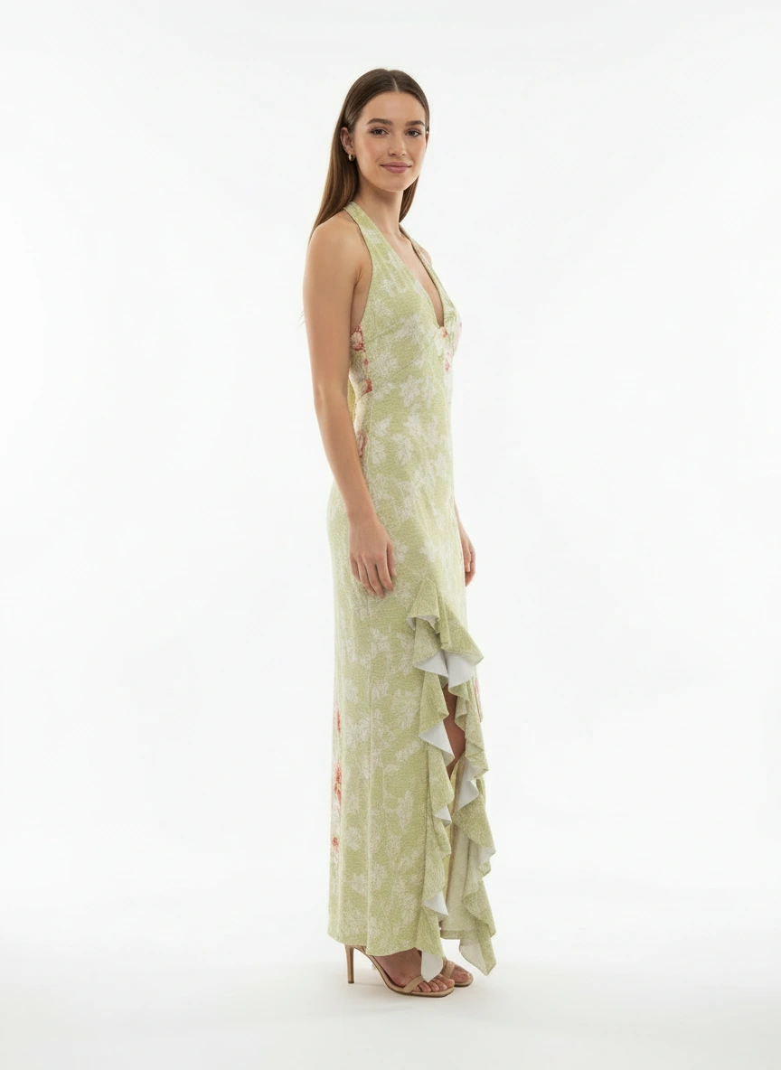 Verdant beach maxi dress