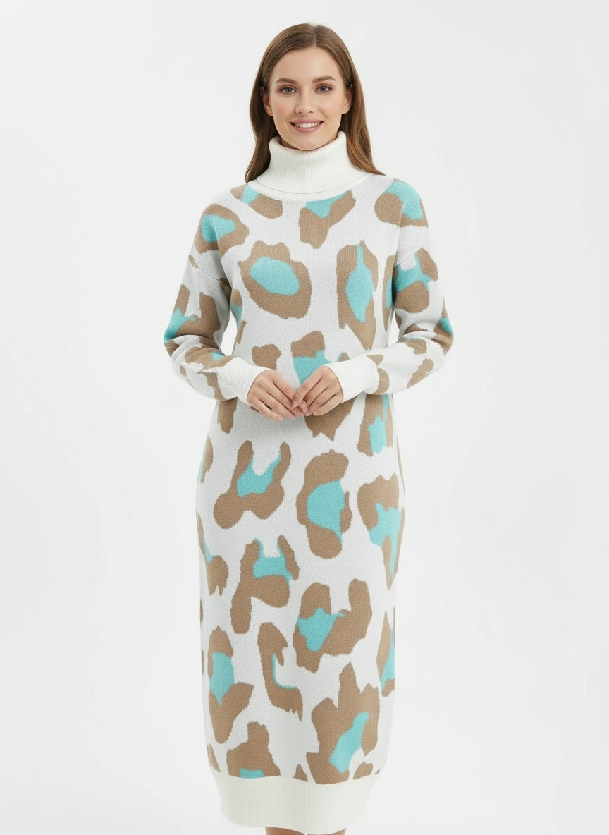 green chic leopard sweater