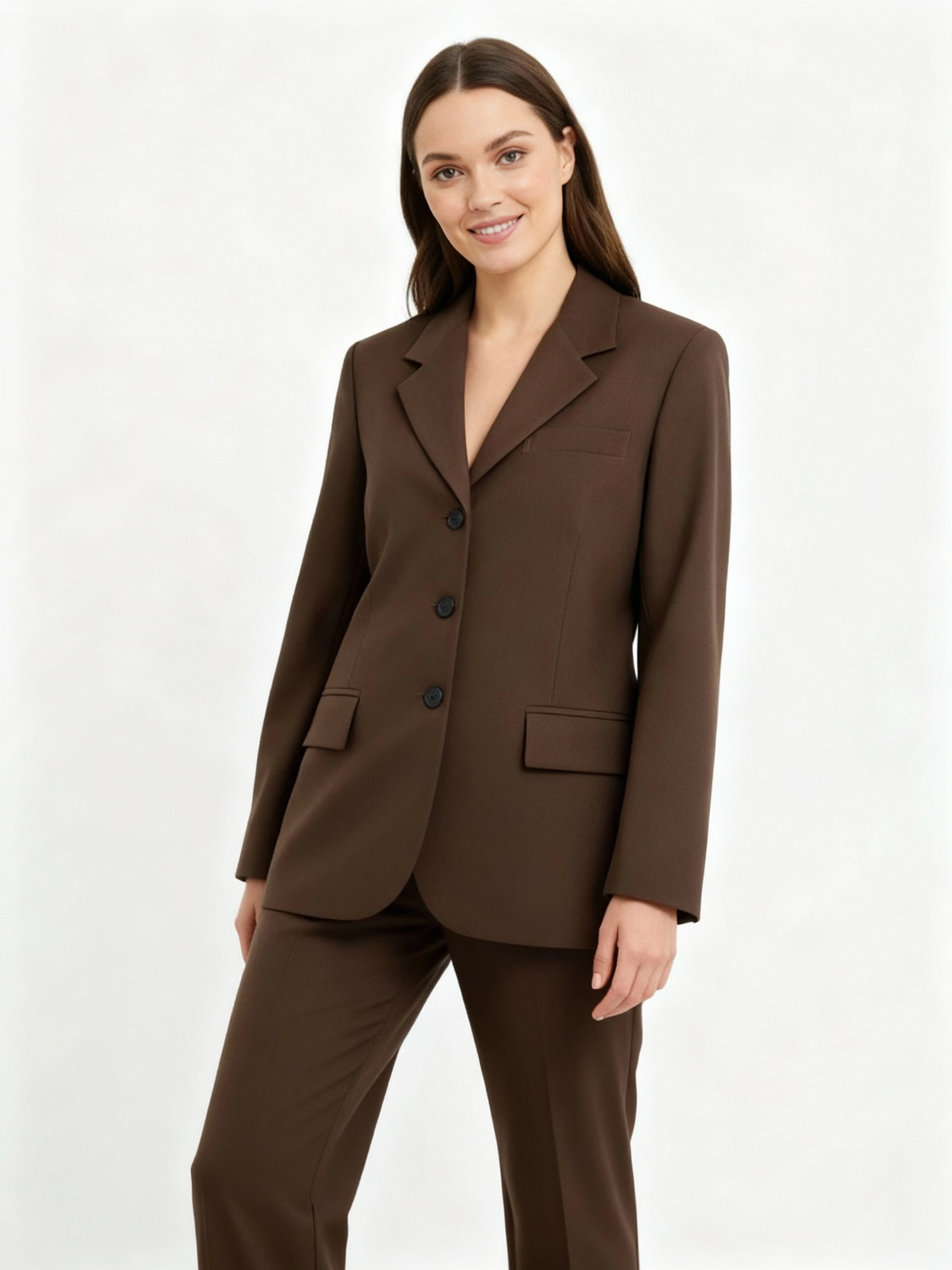Dark brown suit
