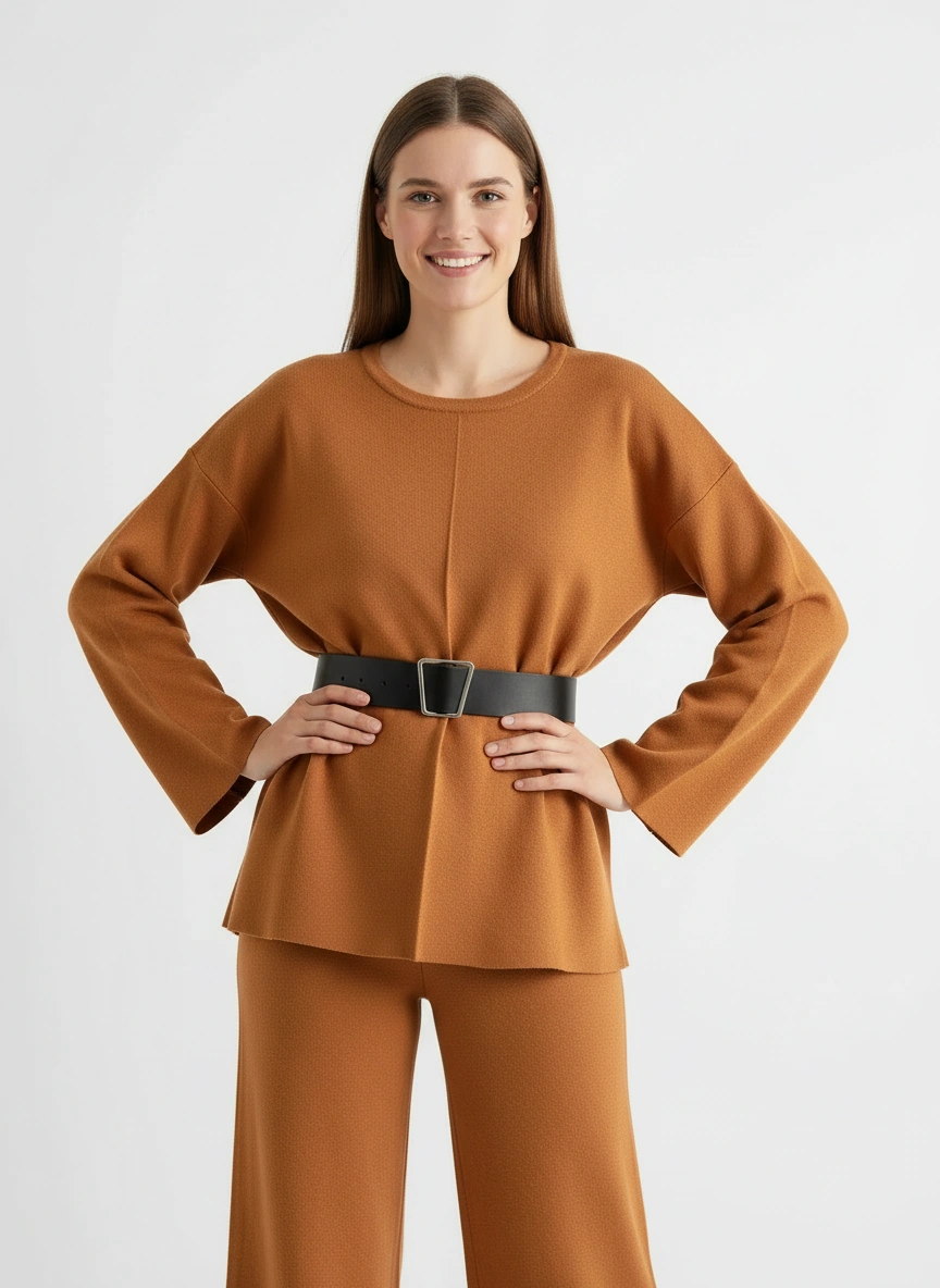 vibrant orange sweater