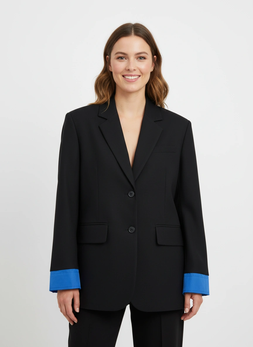 Black oversized loose blazer