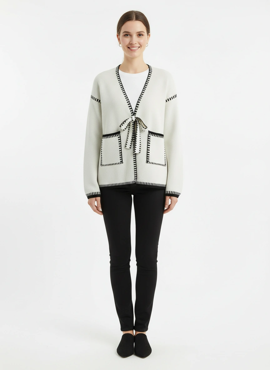creamy white cardigan