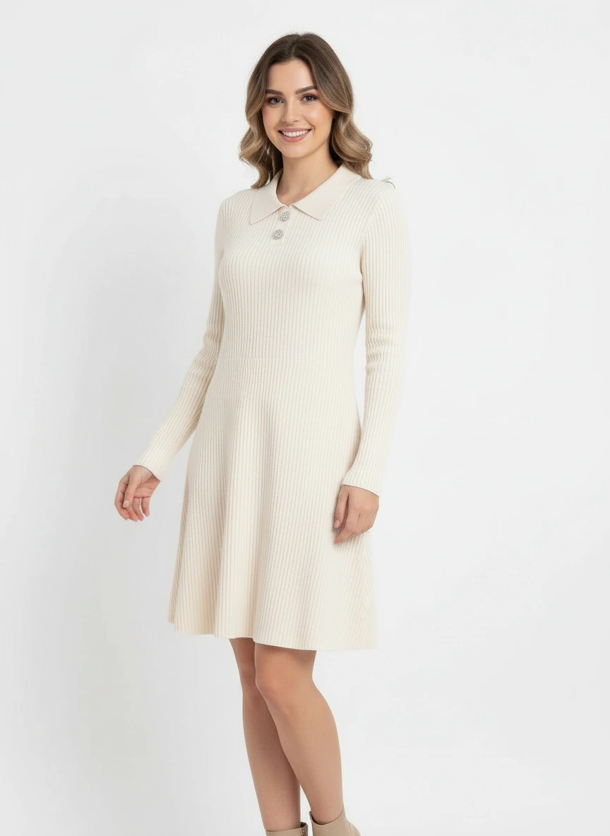 timeless elegant creamy white midi dres