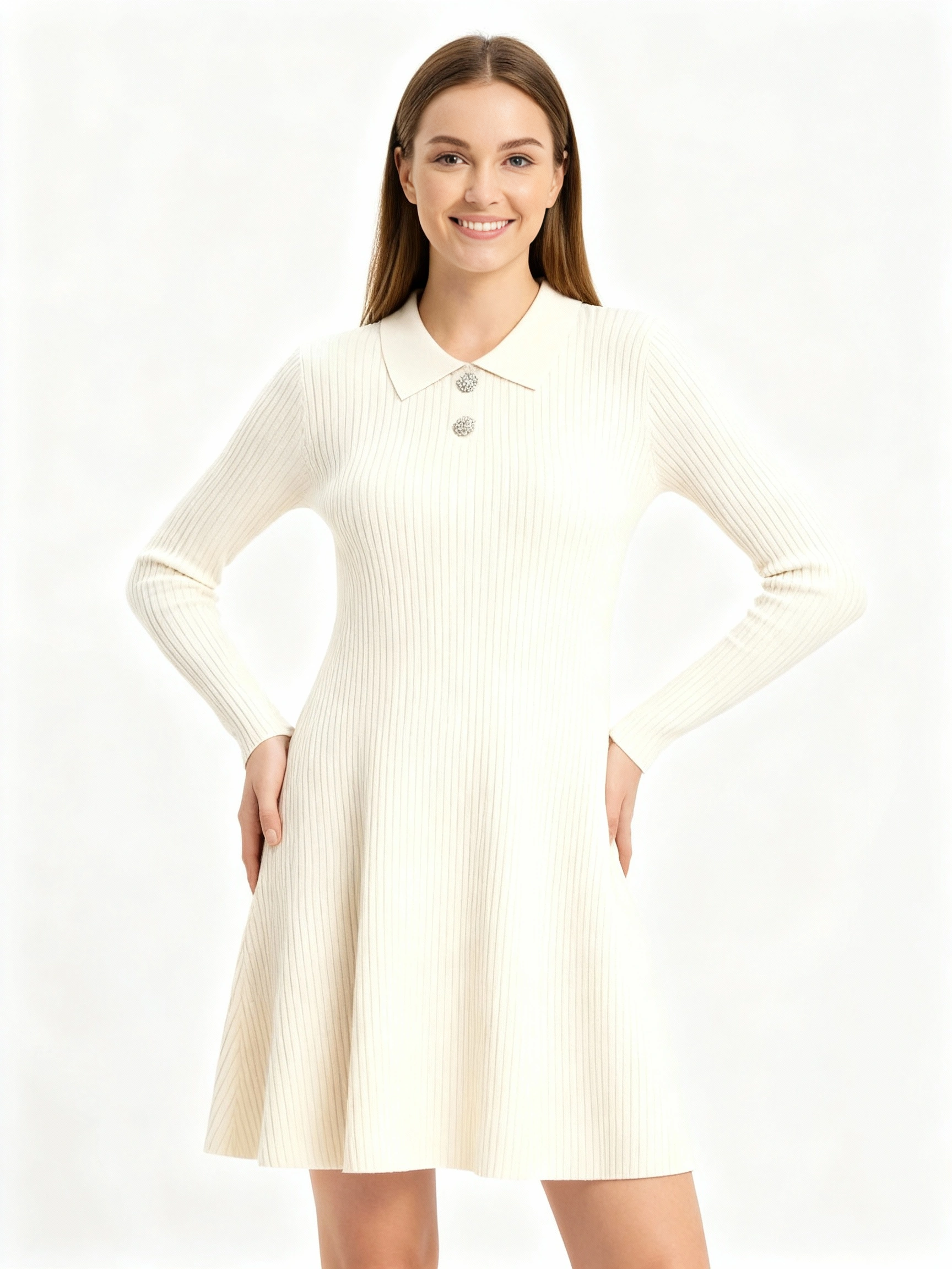 timeless elegant creamy white midi dres