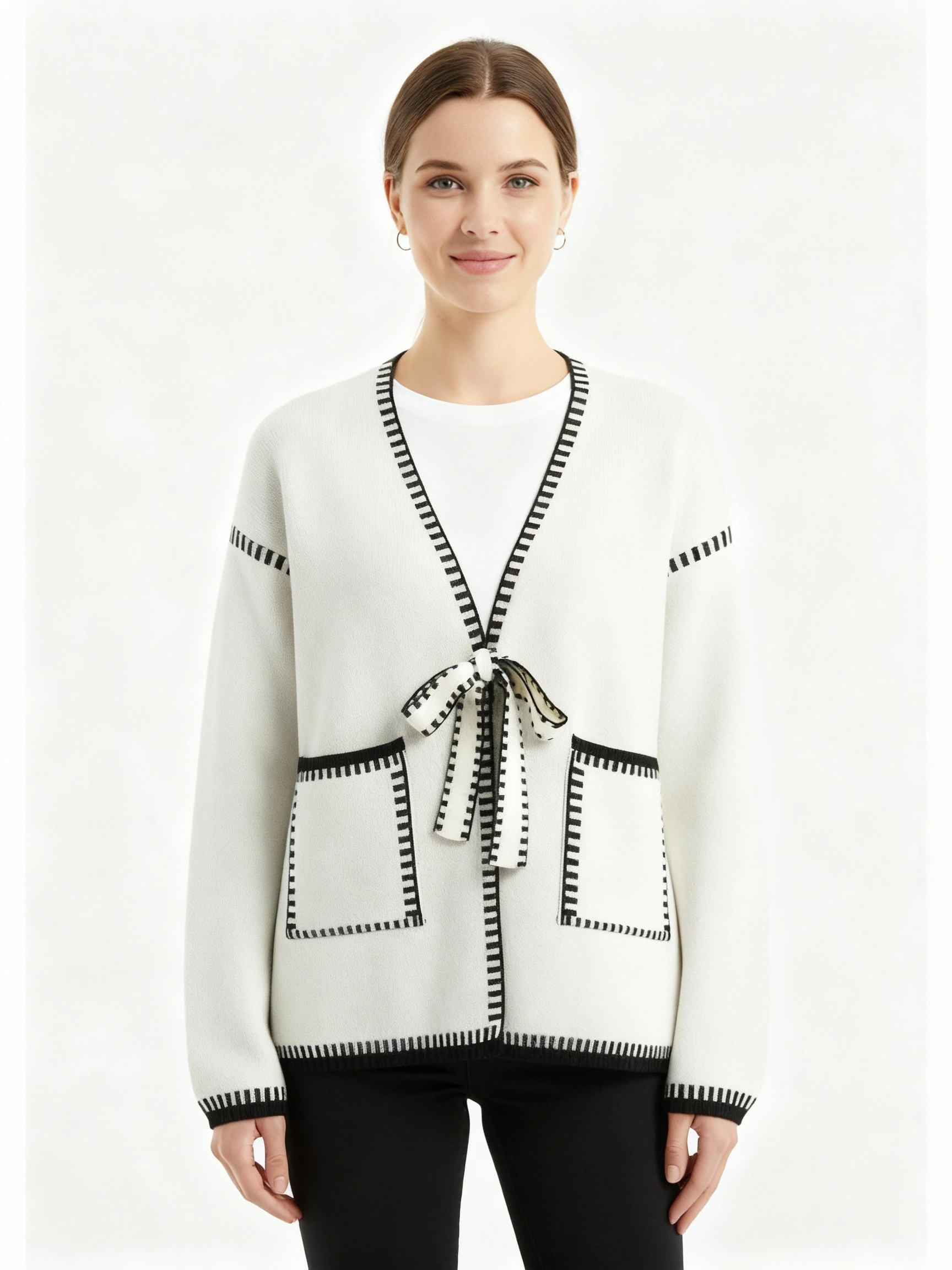 creamy white cardigan