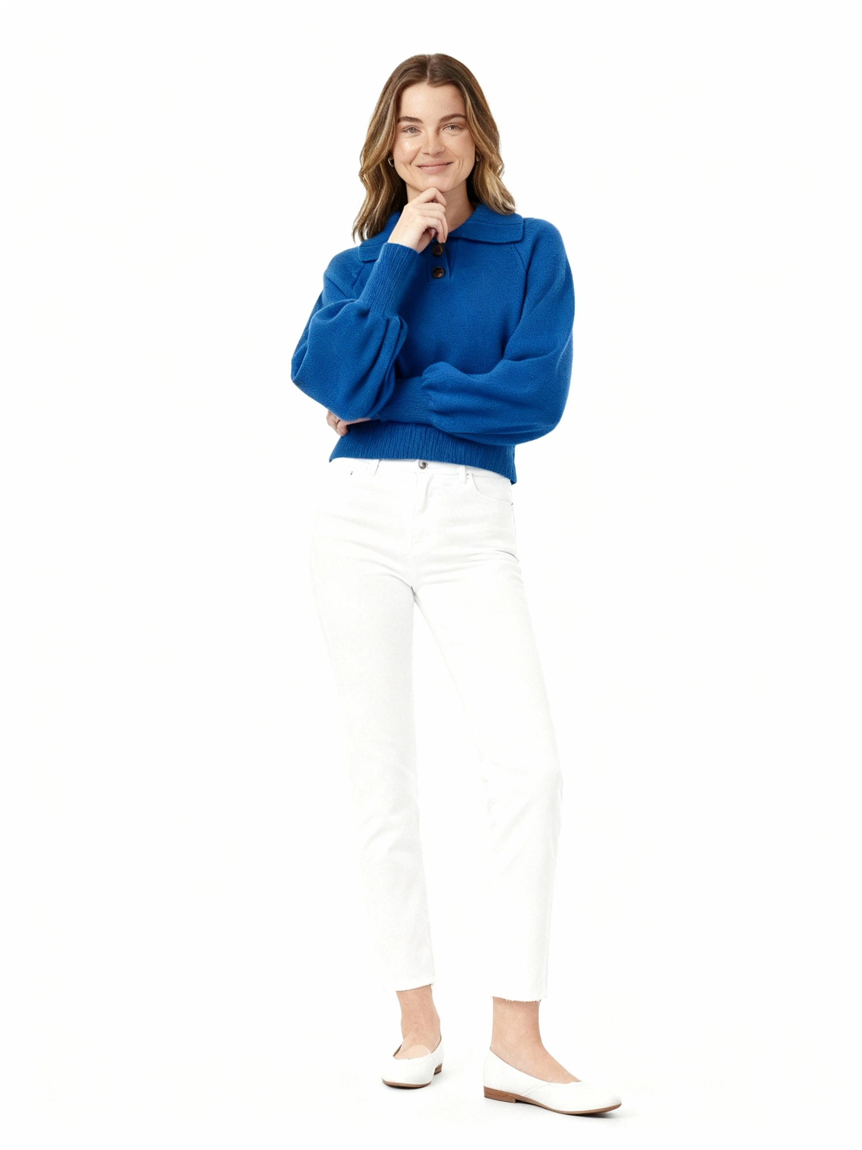 Sophisticated navy blue sweater