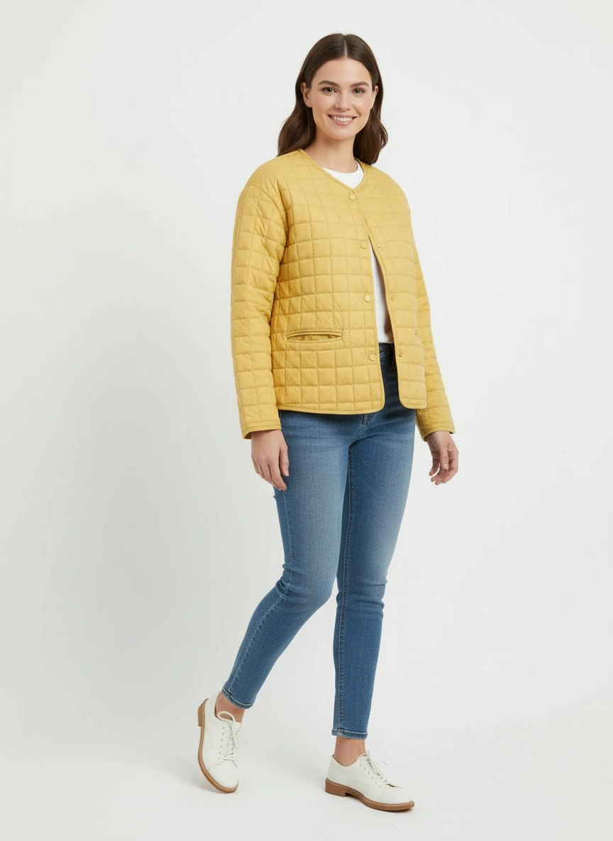 Vibrant yellow puffy jacket