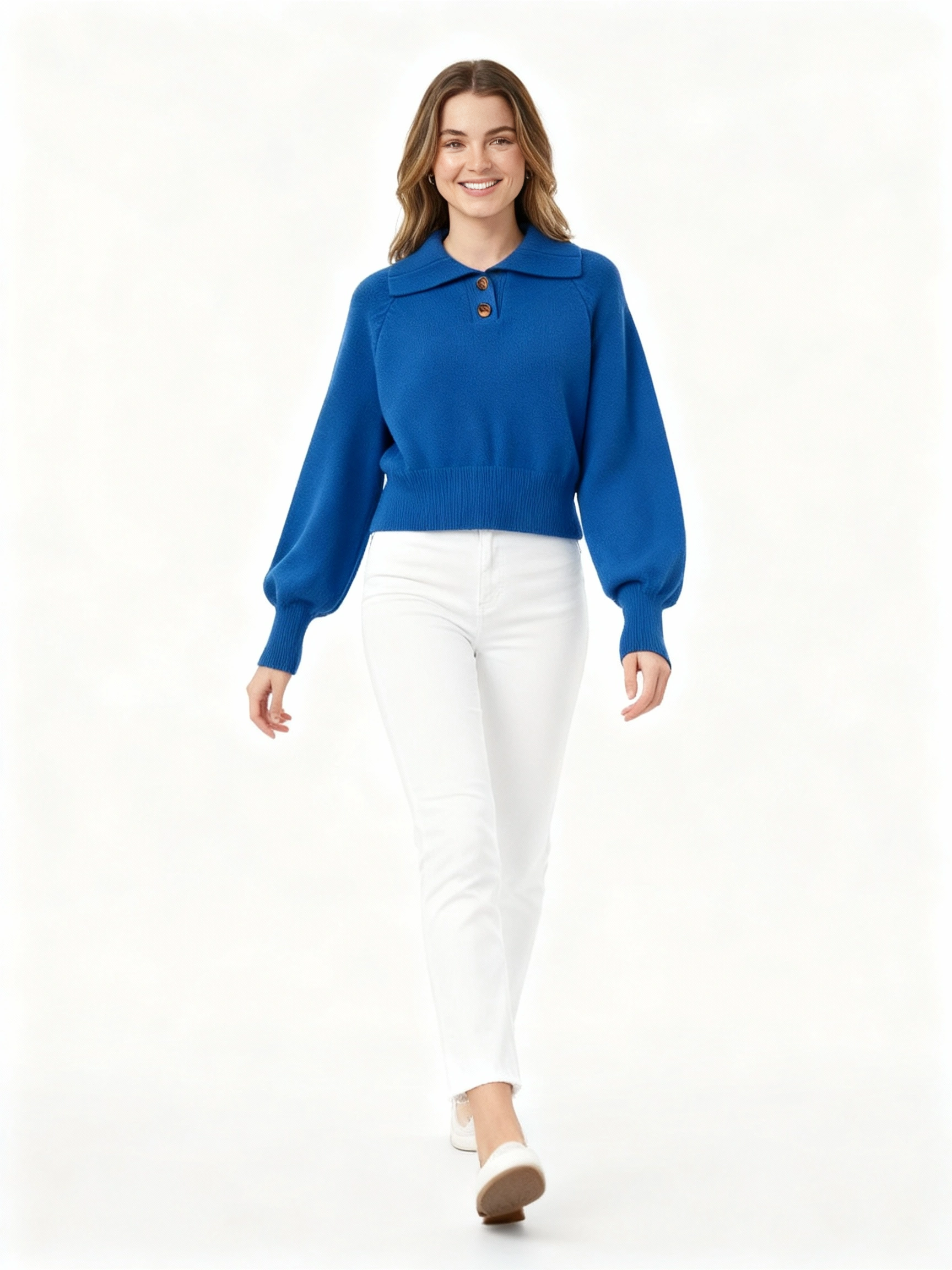 Sophisticated navy blue sweater