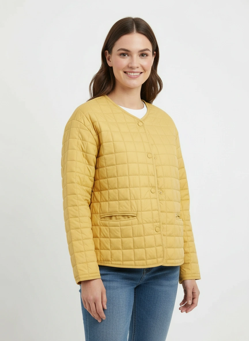 Vibrant yellow puffy jacket