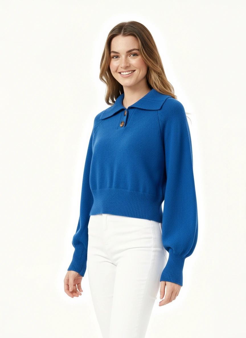 Sophisticated navy blue sweater