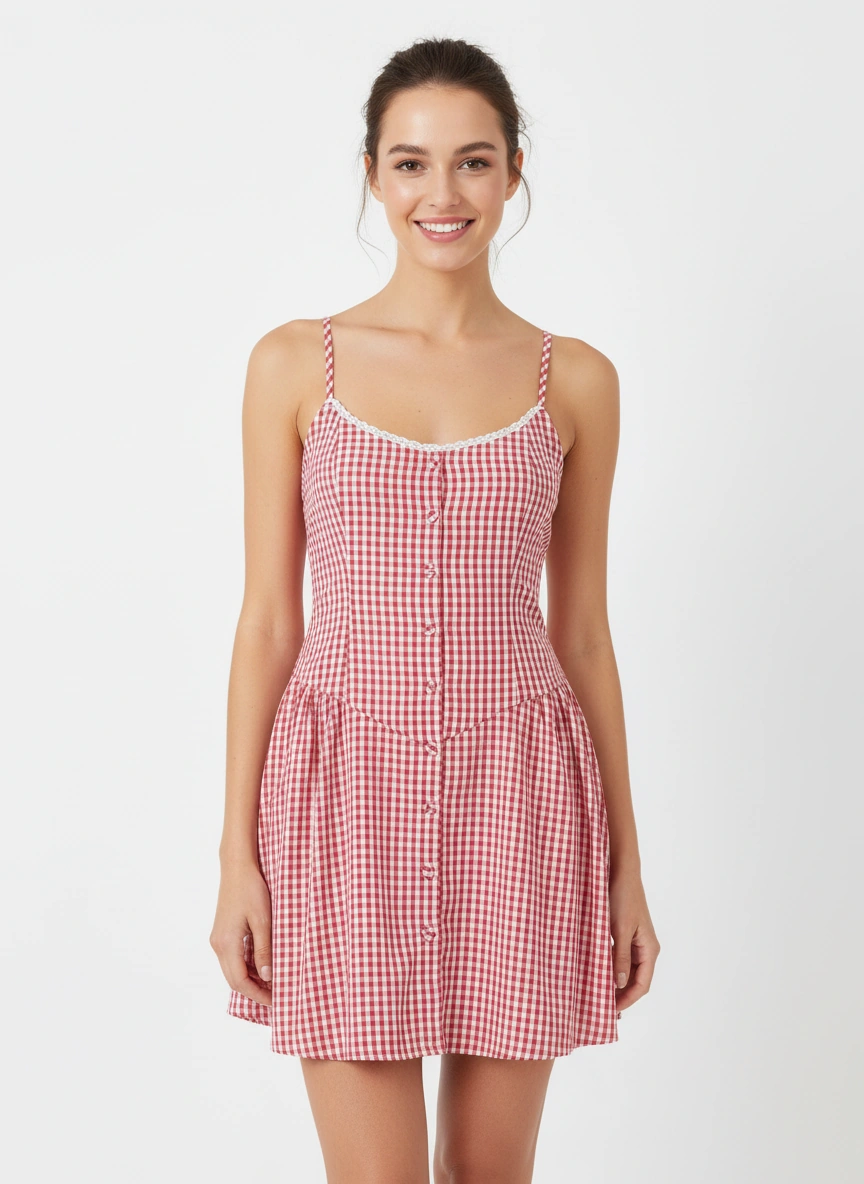 Charming short pink dress