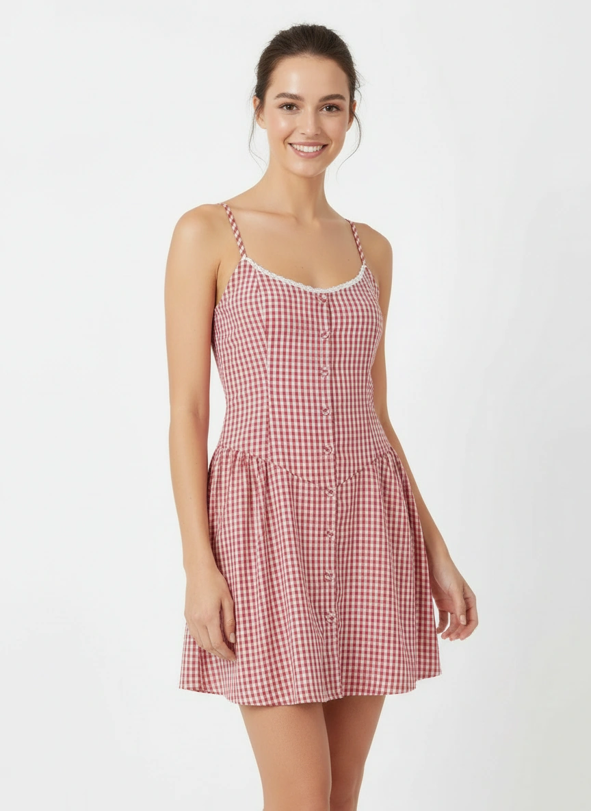 Charming short pink dress