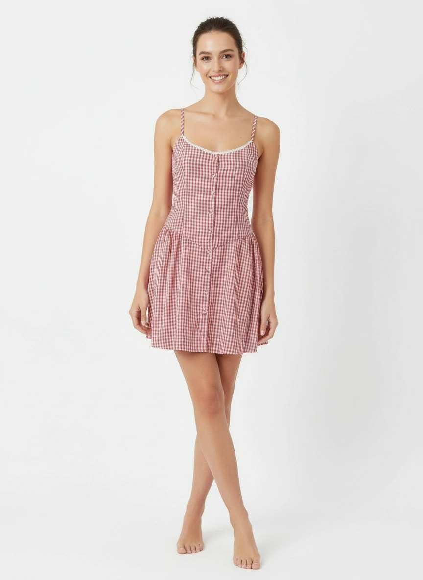 Charming short pink dress