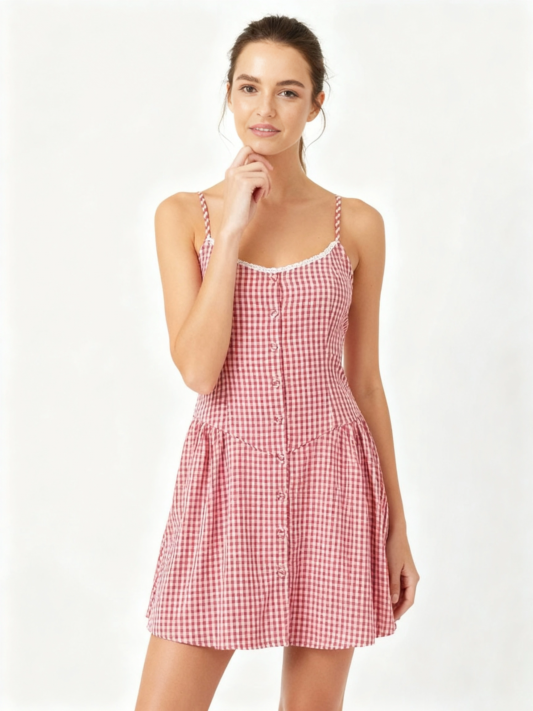 Charming short pink dress