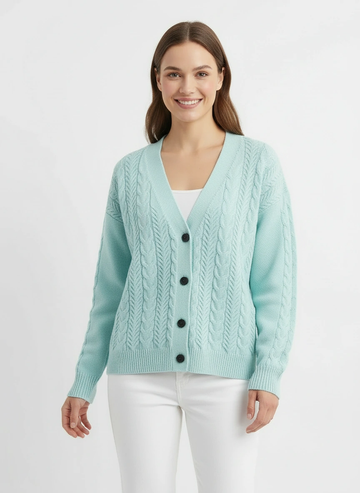 light blue short cardigan