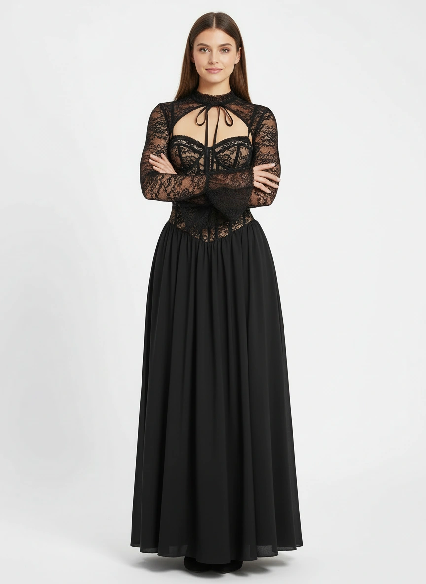 Contemporary elegant maxi dress