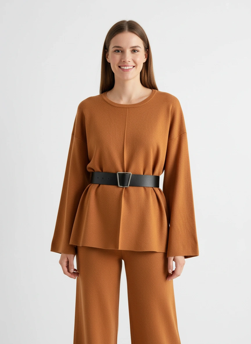 vibrant orange sweater