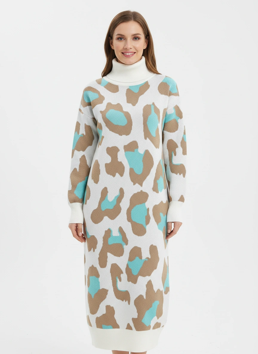 green chic leopard sweater