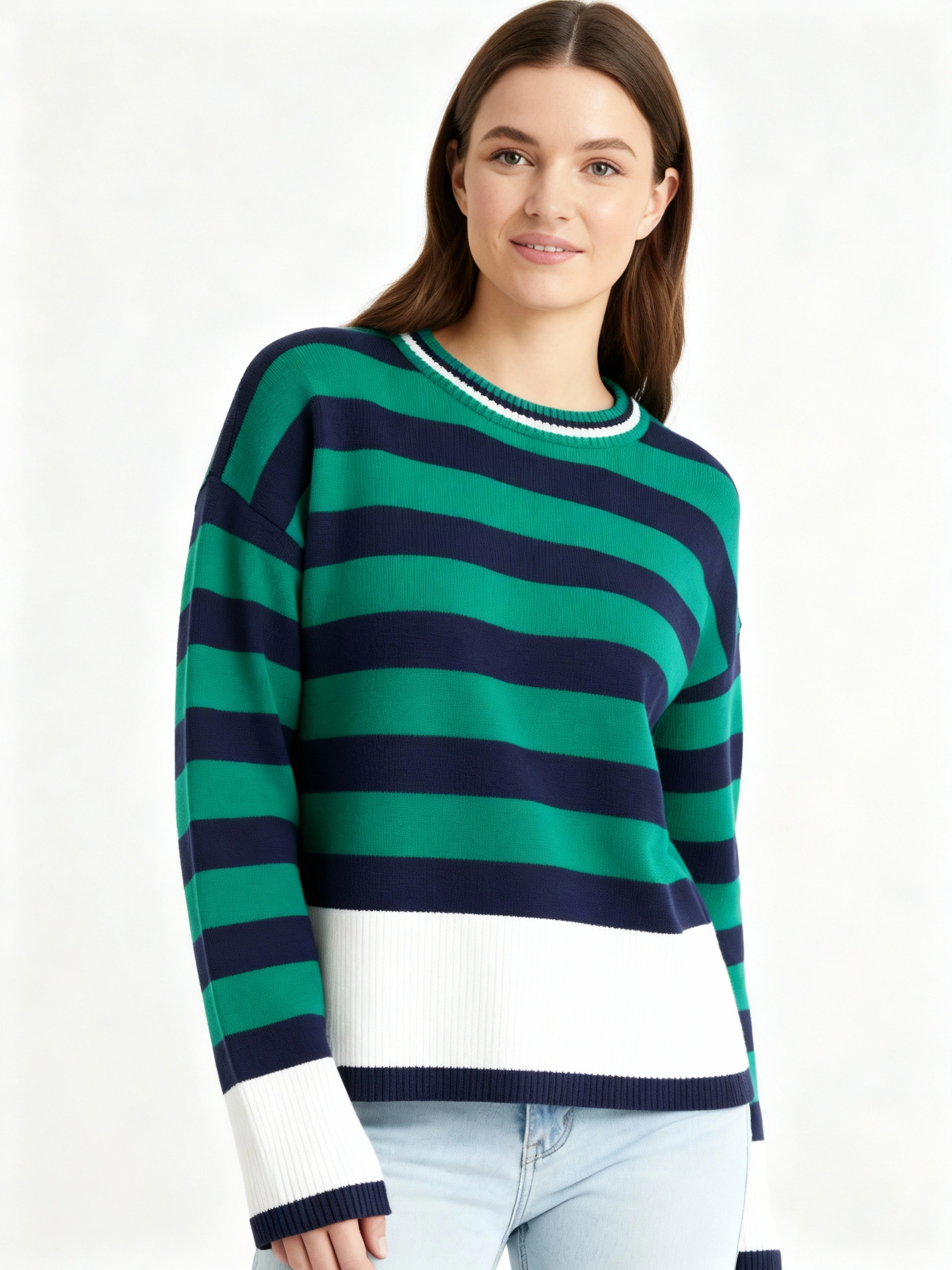 relaxed green sweater