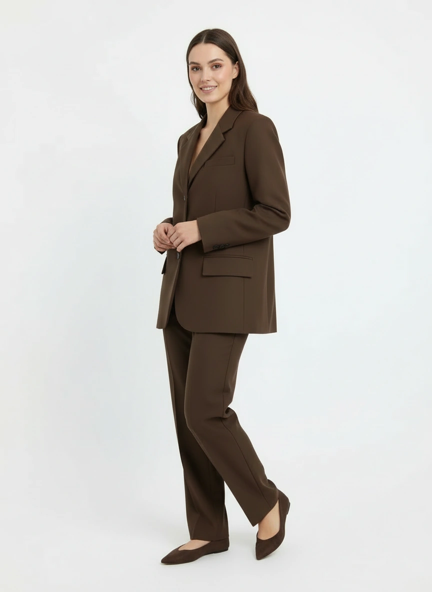 Dark brown suit